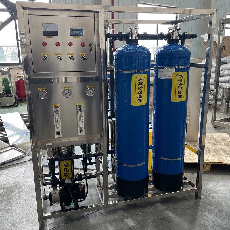 Máquina de tratamento industrial de água potável pura de caixa de madeira 500l com filtro RO