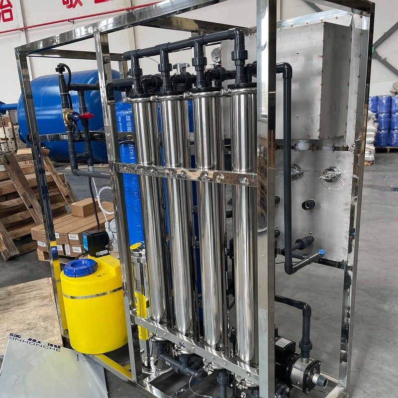 Máquina de tratamento industrial de água potável pura de caixa de madeira 500l com filtro RO