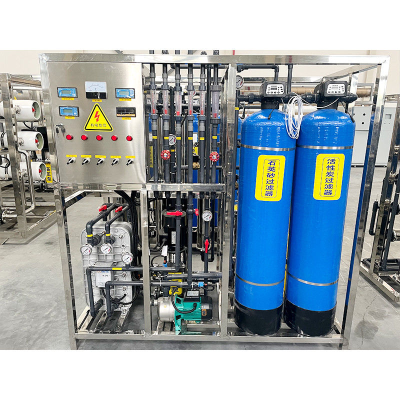 Equipamento de água ultrapura EDI de dupla fase de 500L para purificação industrial e médica