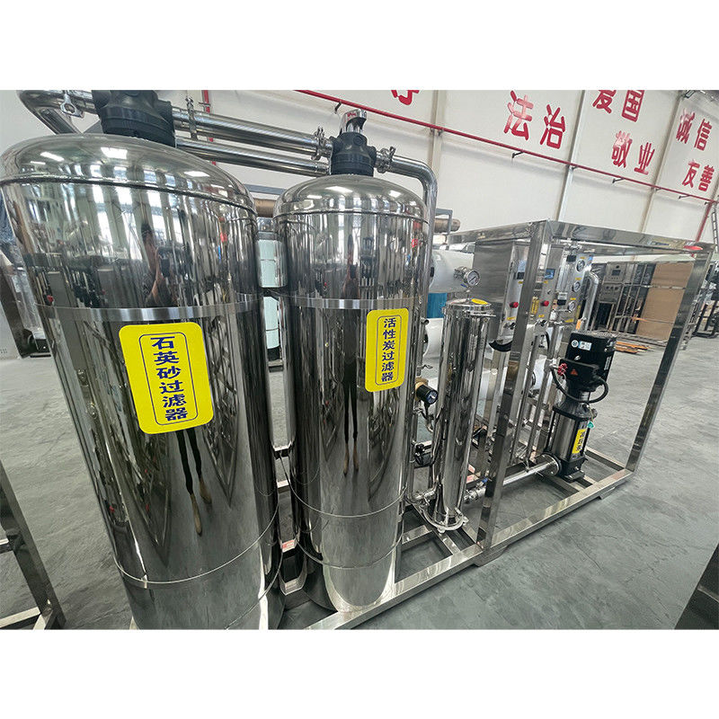 Sistema de osmose reversa 3T/h controlado por PLC para tratamento industrial de água potável