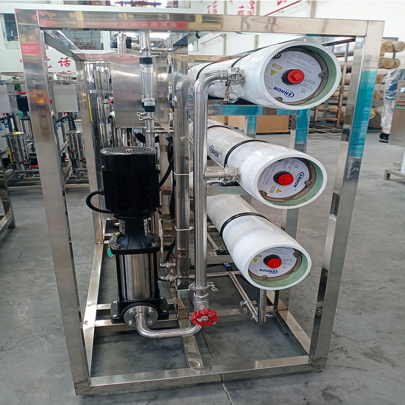 Sistema de osmose reversa 3T/h controlado por PLC para tratamento industrial de água potável