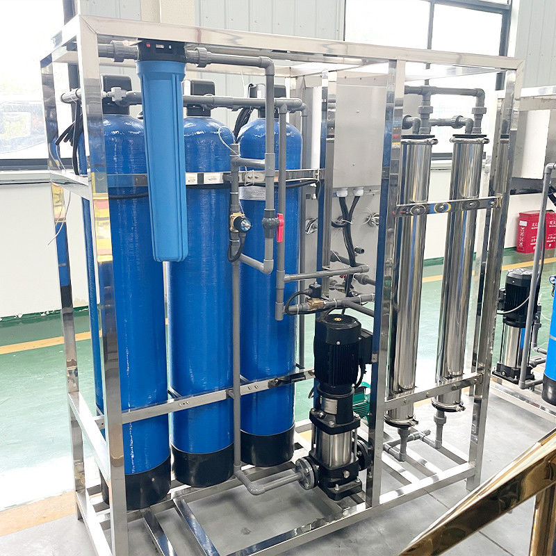 500L 3 garrafas RO Reverse Osmosis Tratamento de Água Filtros Máquina de Purificação em caixa de madeira