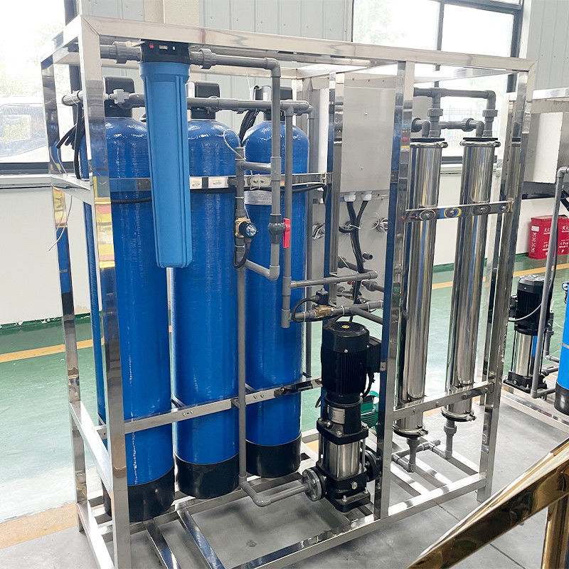 500L 3 garrafas RO Reverse Osmosis Tratamento de Água Filtros Máquina de Purificação em caixa de madeira