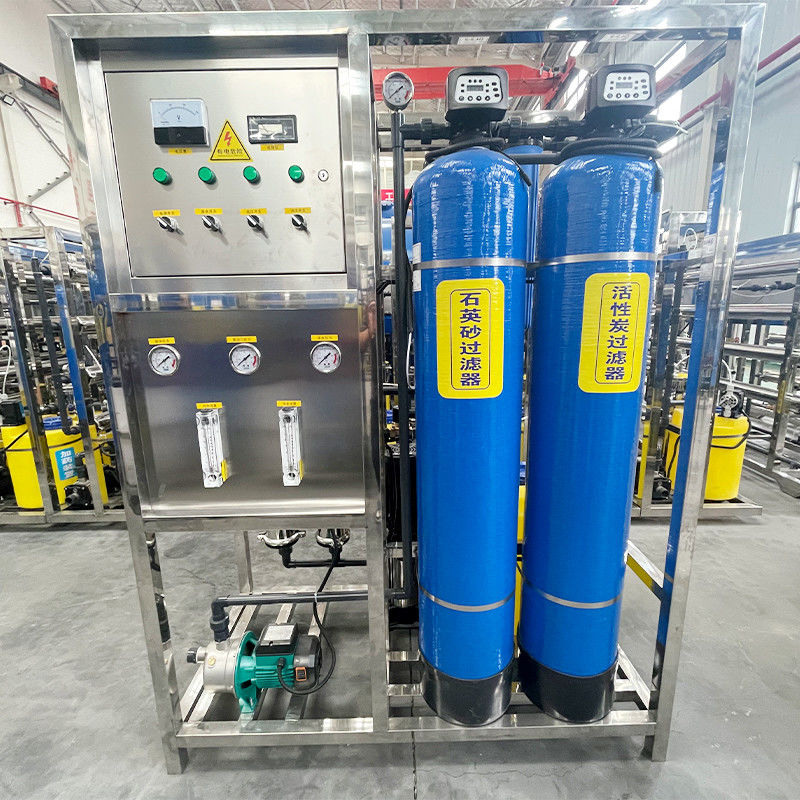 500L 3 garrafas RO Reverse Osmosis Tratamento de Água Filtros Máquina de Purificação em caixa de madeira