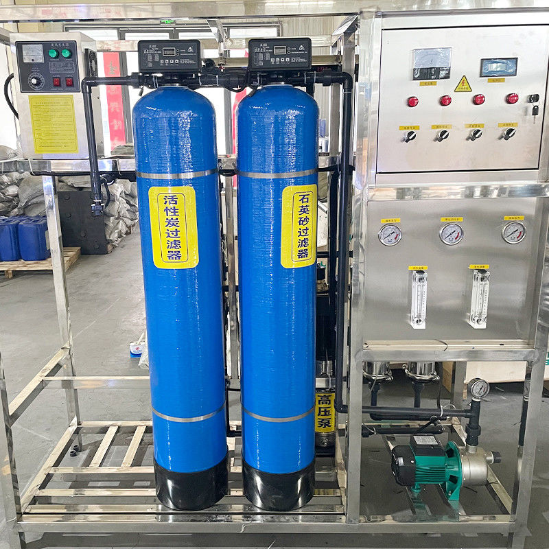 500L 3 garrafas RO Reverse Osmosis Tratamento de Água Filtros Máquina de Purificação em caixa de madeira