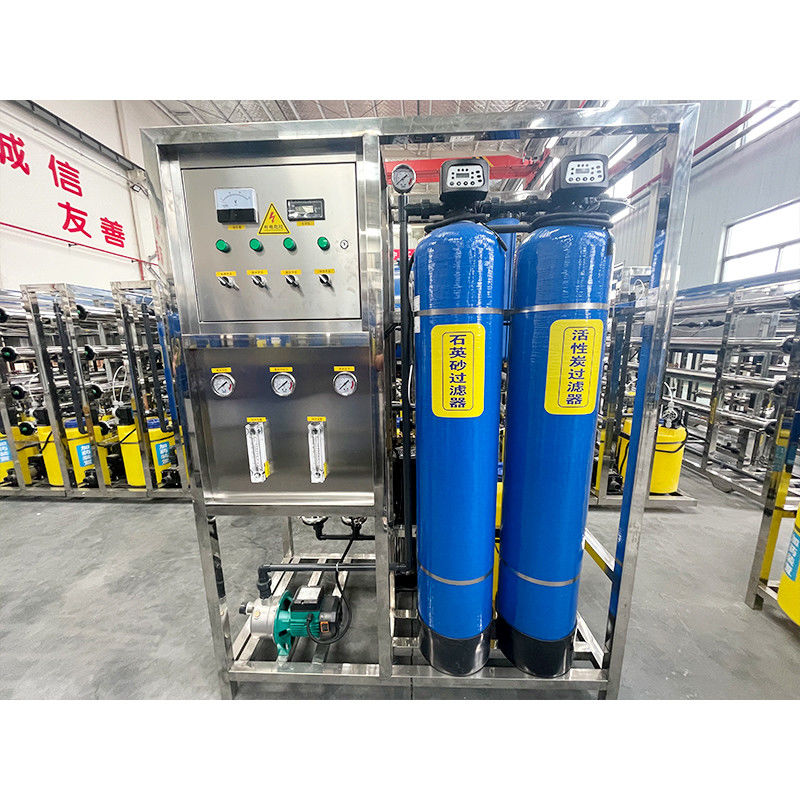 Componentes essenciais Motor Sistema de purificação de água de 500 kg/h para produção de água mineral